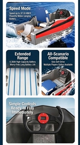 Go-Kart Elettrico Acquatico per Adulti, Mini Motoscafo ad Alta Velocità, Barca per Drifting con Batteria 72V, Velocità 35-48KM/H, Capacità di Carico 150KG - Product Image 5