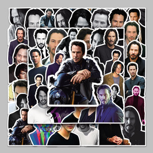 50 pièces <span class=keywords><strong>célèbre</strong></span> film d'<span class=keywords><strong>acteur</strong></span> musulman image Keanu Reeves autocollant - Product Image 1