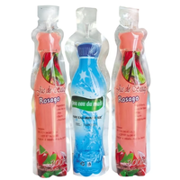 Sachets d'emballage alimentaire jetables non tissés brillants à fond plat, taille personnalisable, 100ml/200ml, en PE de qualité alimentaire
