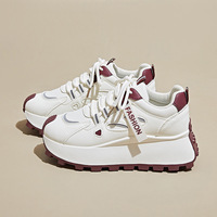 Chaussures Torre style coréen pour femme, collection automne 2025, pour étudiantes, sport, course, décontractées, street style, à semelle épaisse et plateforme, type Dad Shoes