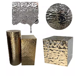 Placa de acero inoxidable con ondulación de agua de fábrica Foshan 2025, placa embellecedora de acero inoxidable, placas de acero inoxidable 304 - Product Image 1