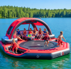 Gran Castillo Inflable Acuático de Rebote Nuevo Diseño <span class=keywords><strong>Parque</strong></span> Acuático Flotante para Diversión en Mar o Lago Material de PVC - Product Image 2