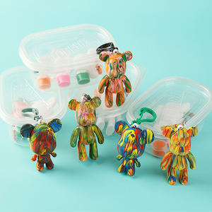 Neues Design Weiß Niedlich DIY Handmade Fluid Bear Tempra Malte chnik auf Zeichenbrett für Geschenk dekoration - Product Image 5