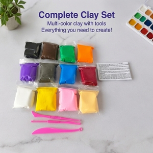 Non-Toxic 12 Colors Air Dry Modeling Clay <b>Set</b> Safe DIY Material for <b>Kids</b> 3+ Years Old - Product Image 2