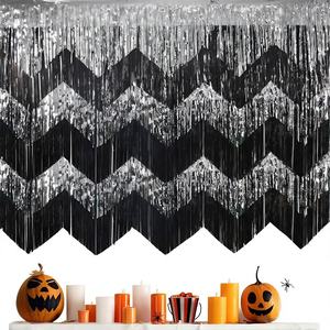 Cortinas de Ondas con Borlas de Papel de Seda, Decoración para Fiestas, Accesorios para Fotos, Cumpleaños, Graduación, Ramadán, Bodas, Brillantes e Impermeables - Product Image 1