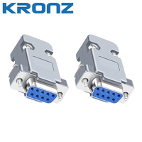 Kit de Conectores KRONZ DB9 D-Sub con Terminales de Soldadura, 8 Pines Macho/Hembra, RS232 RS485, Puerto Serie, PLC, Automatización Industrial