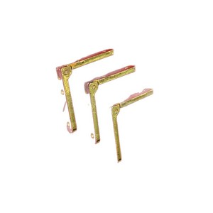 Bisagra en forma de 7 de aleación de zinc, 1,5 mm, chapada en oro, montaje en superficie para caja de madera, bisagra para muebles, diseño minimalista, duradera - Product Image 4