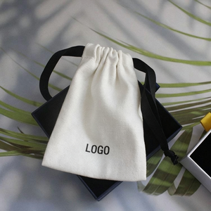 Pochette promotionnelle en toile de coton écologique avec cordon de serrage et ouverture supérieure, personnalisable avec logo imprimé, pour bijoux et cadeaux, vente en gros - Product Image 4