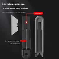 Couteau utilitaire Liangjin en acier au carbone de qualité industrielle, 3 lames à biseau, garantie 3 ans, outil de déballage, coupe-papier