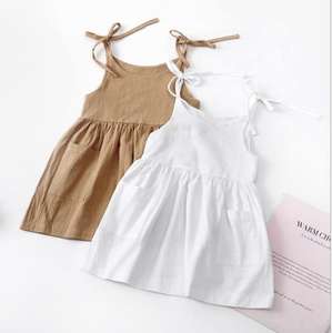 Robe d'été simple pour filles, pas chère, multicolores, vêtements en coton pour bébés et tout-petits - Product Image 3