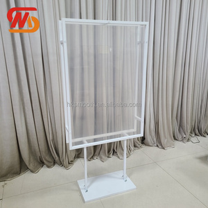 SMOOTH New Design Metal Welcome Background <b>Stand</b> White Welcome <b>Backdrop</b> for Wedding Party Home Decor - Product Image 3