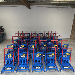 Máy làm gạch xi măng di động KM2-45 sản xuất máy gạch bê tông rỗng lỗ vuông 400-150-200mm - Product Image 2