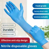 Gants d'examen SONICE jetables CE en nitrile personnalisés 28cm bleu sans poudre sans silicone respirant imperméable chimique