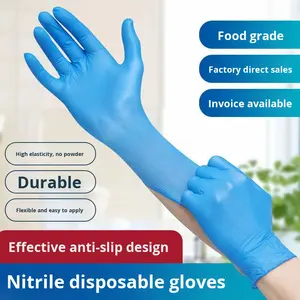 SONICE Custom monouso guanti da visita in Nitrile 28cm blu polvere senza <span class=keywords><strong>Silicone</strong></span> traspirante impermeabile - Product Image 5