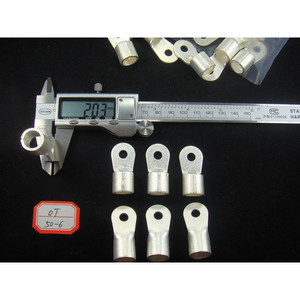 Terminal de Anillo Han Yi OT50-6 de Cobre 50mm² Prensado en Frío para Conexión de Cable Eléctrico - Product Image 1