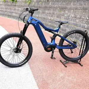 Joyebikes EU Stock Powerful Mid Drive 1000w Bafang Motor Electric Mountain Bicycle E Bike Full Suspension Carbon Fiber Ebike