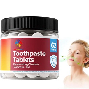 Pestañas de pasta de dientes masticables remineralizantes OEM para reparación de esmalte y blanqueamiento Pestañas de pasta de dientes fortalecedoras de esmalte - Product Image 1