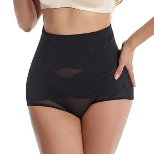 Culotte de contrôle du ventre à taille haute en maille croisée fine de grande taille Pantalon de maintien de la forme respirant pour femmes post-partum et amincissant les hanches - Product Image 6