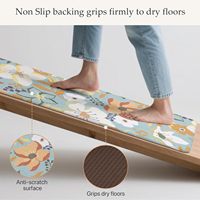 Tapis de cuisine modernes en PVC CR, 2 pièces, rembourrés, anti-fatigue, imperméables, lavables, adaptés aux animaux domestiques, réversibles, antimicrobiens