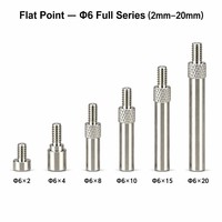 Pointe plate, acier inoxydable trempé, filetage M2.5, SD6.0X20 ; Dimensions personnalisées disponibles sur base de dessins