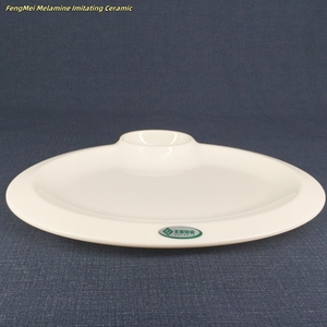 Thân Thiện Với Môi Không Thể Phá Vỡ Melamine Hình Bầu Dục Bữa Ăn Tối Tấm Máy Rửa Chén An Toàn Phục Vụ Chip Snack Tấm Lưới immitating Gốm Nhựa - Product Image 5