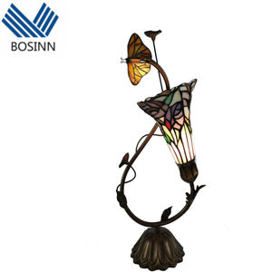 Lámpara <span class=keywords><strong>de</strong></span> mesa Tiffany <span class=keywords><strong>para</strong></span> sala <span class=keywords><strong>de</strong></span> estar, estudio, dormitorio, luces decorativas, linterna <span class=keywords><strong>de</strong></span> tulipán Tiffany, arte <span class=keywords><strong>de</strong></span> <span class=keywords><strong>cristal</strong></span>, iluminaciones <span class=keywords><strong>de</strong></span> hierro - Product Image 5