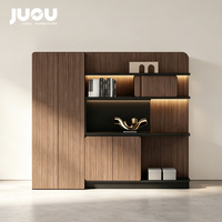 Bibliothèque de bureau moderne en MDF pour PDG, présentoir et armoire de rangement pour dossiers