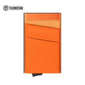 Porte-cartes minimaliste en alliage d'aluminium fin TILONSTAR TVC104, pour femmes et hommes, avec protection RFID, porte-cartes pop-up - Product Image 1