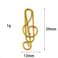 Clips de Papel con Forma de Notas Musicales, Artículos de Oficina, Regalos Escolares, Clips Metálicos Divertidos con Forma de Notas Musicales para Marcar Páginas