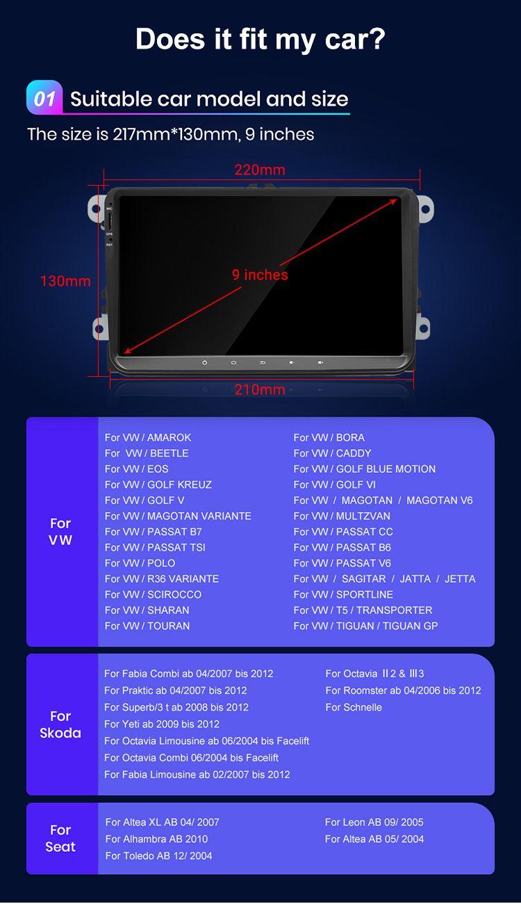 2 Din Android 10 Car radio GPS Navigation For VW Passat B6 amarok volkswagen Skoda Octavia 2 superbJetta T5 golf 5 6 Multimedia