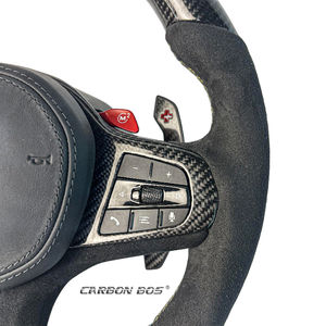Modelo antiguo actualizado al nuevo modelo adecuado para <span class=keywords><strong>BMW</strong></span> M3 M5 G Series G30 <span class=keywords><strong>G20</strong></span> <span class=keywords><strong>328i</strong></span>, etc. Volante de fibra de carbono de cuero Alcantara - Product Image 2