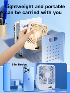 Manufacturer 2025 New Hand Portable Mini USB Rechargeable Small Pocket Fan with USB for Students Commuters Desk with 100 Speeds - Product Image 6