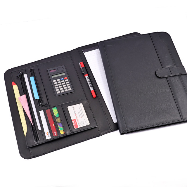 Professional Conference Meeting Business Padfolio Folder Organizer with Tablet Documents & Slots Card Holder for Men and Women