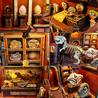 Kit de puzzle en bois 3D lumineux sur le thème des dinosaures, pour créer une mini-maison de livre DIY, avec 101 à 500 pièces, pour les 14 ans et plus, cadeau artisanal unisexe