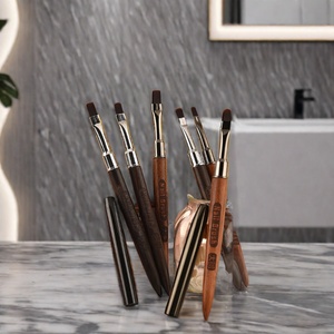 Pinceau à ongles plat en bois de santal neuf, outils de pointillage de haute qualité, grande taille, pour photothérapie, vente en gros d'usine - Product Image 3
