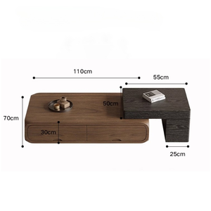 Tavolino moderno minimalista in noce piccolo soggiorno per la casa in stile Wabi Sabi mobili per la casa in stile <span class=keywords><strong>antico</strong></span> retrattile - Product Image 5