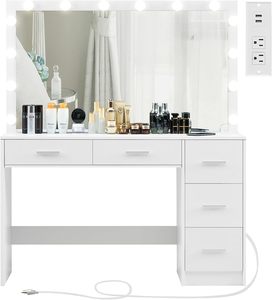 Coiffeuse de chambre décorative moderne avec meubles à panneau lumineux-Table de maquillage en gros d'usine simple pour le salon - Product Image 1