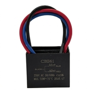 Condensateur double HAOYE CBB61 2.5F+4.5F 250VAC pour démarrage et fonctionnement de moteur AC, résine époxy ignifuge pour ventilateur, pompe à eau, climatiseur