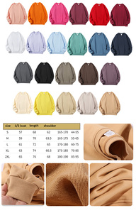 Sudadera extragrande personalizada para hombre, jersey liso con cuello redondo y relieve de algodón, sudaderas de talla grande con cuello redondo - Product Image 2