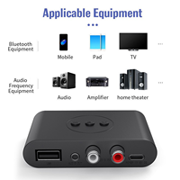 Nouvel adaptateur audio sans fil B21 BT 5.3 avec NFC, lecteur de carte USB, RCA, AUX 3,5 mm, stéréo, micro intégré pour kit voiture, haut-parleur, amplificateur
