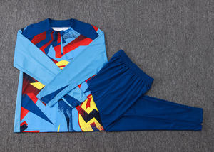 Camiseta de Fútbol Otoño Invierno 25/26, Conjunto de Entrenamiento del Barcelona, Media Cremallera, Manga Larga, Liga Europea de Fútbol - Product Image 5