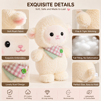 Vente en gros usine – Porte-clés en peluche super douce, 11 modèles assortis, animaux ronds et dodus avec écharpe, rembourrés en coton PP