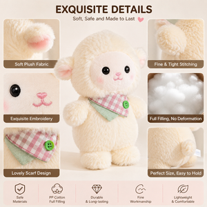 Venta <span class=keywords><strong>al</strong></span> por mayor de fábrica: Llavero de peluche suave y esponjoso con diseño de animales gorditos redondos con bufanda, 11 diseños surtidos - Product Image 3