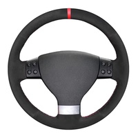 Housse de volant en cuir véritable en daim pour Volkswagen Golf 5 Mk5 VW Passat B6 Jetta 5 Mk5 Tiguan 2007-2011 Accessoires