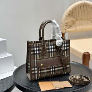 Sac à bandoulière décontracté pour femme, version originale de haute qualité, de marque de luxe, à carreaux, grande capacité, avec fermeture, tendance - Product Image 3