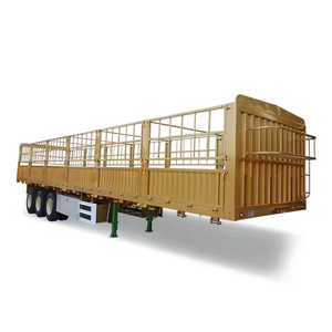 Remolque de Carga con Barandas de 45 Pies y 50-60 Toneladas, 3 Ejes, Semirremolque para Transporte de Productos Agrícolas y Secundarios, Gran Venta - Product Image 4