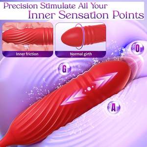 Vibrador de Lengua con Boca Grande para Lamer el Pecho, 10 Modos de Vibración y Succión, Dildo con Movimiento de Empuje, Estimulación Anal, Juguetes Sexuales para Mujeres - Product Image 5