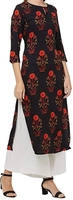 Klv — robe longue arabe à manches trois quarts pour femmes, design indien kurta, en crêpe, coupe droite élégante et sexy