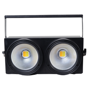 <span class=keywords><strong>Audio</strong></span> professionnel <span class=keywords><strong>Dmx</strong></span> 2 yeux 2x100W blanc blanc chaud Led Cob Audience Blinder Studio Disco Light - Product Image 1