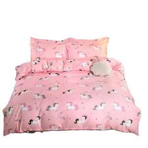 Literie <span class=keywords><strong>licorne</strong></span> 3 pièces ensemble <span class=keywords><strong>de</strong></span> literie imprimé dessin animé <span class=keywords><strong>licorne</strong></span> rose mignon housse <span class=keywords><strong>de</strong></span> <span class=keywords><strong>couette</strong></span> pour adolescents ensemble <span class=keywords><strong>de</strong></span> lit <span class=keywords><strong>licorne</strong></span> - Product Image 1